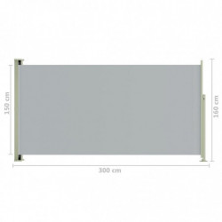 Seitenmarkise Ausziehbar 160x300 cm Grau