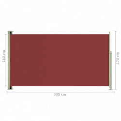 Seitenmarkise Ausziehbar 170x300 cm Rot