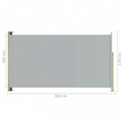 Seitenmarkise Ausziehbar 170x300 cm Grau