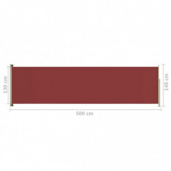 Seitenmarkise Ausziehbar 140x500 cm Rot