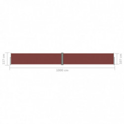Seitenmarkise Ausziehbar Braun 117x1000 cm