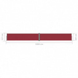 Seitenmarkise Ausziehbar Rot 117x1000 cm