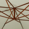 Ampelschirm mit Holzmast 400x300 cm Sandweiß