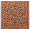 3-tlg. Bistro-Set Charis Mosaik Keramik Terrakotta