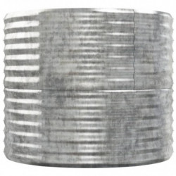 Pflanzkübel Pulverbeschichteter Stahl 152x80x68 cm Silbern