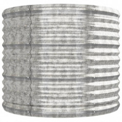 Pflanzkübel Pulverbeschichteter Stahl 296x80x68 cm Silbern