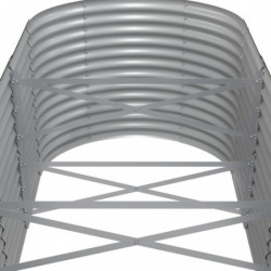 Pflanzkübel Pulverbeschichteter Stahl 512x80x68 cm Grau