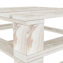 7-tlg. Garten-Lounge-Set aus Paletten Holz Weiß