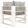 6-tlg. Garten-Lounge-Set Paletten mit Taupe-Kissen Holz