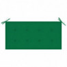 Gartenbank mit Grüner Auflage 112 cm Massivholz Teak