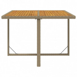 9-tlg. Garten-Essgruppe mit Kissen Poly Rattan Beige