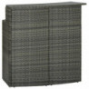 Garten-Bartisch Grau 120x55x110 cm Poly Rattan