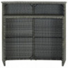 Garten-Bartisch Grau 120x55x110 cm Poly Rattan