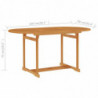 Gartentisch 150x90x75 cm Teak Massivholz