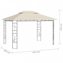 Pavillon Walther 4x3x2,7 m Creme 160 g/m²