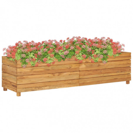 Hochbeet Valter 150x40x38 cm Teak Altholz und Stahl