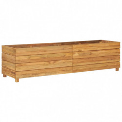 Hochbeet Valter 150x40x38 cm Teak Altholz und Stahl