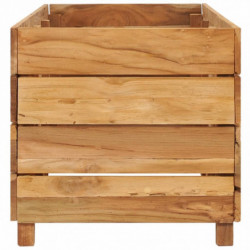 Hochbeet Valter 150x40x38 cm Teak Altholz und Stahl