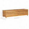 Hochbeet Valter 150x40x38 cm Teak Altholz und Stahl