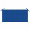 Gartenbank mit Königsblauer Auflage 112 cm Massivholz Teak
