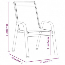 3-tlg. Garten-Bistro-Set Schwarz