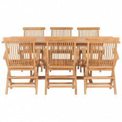 7-tlg. Garten-Essgruppe 150-200 x 100 x 75 cm Massivholz Teak