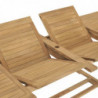 Ausziehbarer Gartentisch 180-280x100x75 cm Massivholz Teak