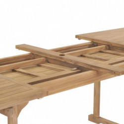 Ausziehbarer Gartentisch 180-280x100x75 cm Massivholz Teak