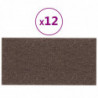 Wandpaneele 12 Stk. Taupe 30x15 cm Stoff 0,54 m²