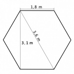 Pop-Up-Partyzelt Xenophilius Hexagonal Faltbar Dunkelblau 3,6x3,1 m