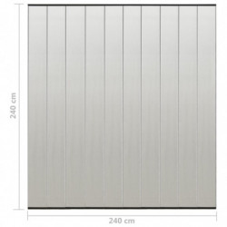 Insektenschutz für Türen 10-tlg. Netzvorhang Schwarz 240x240 cm