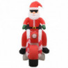 Aufblasbarer Weihnachtsmann auf Motorrad LED IP44 160 cm
