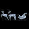 Weihnachtsdekoration Rentiere & Schlitten 140 LEDs Outdoor Weiß