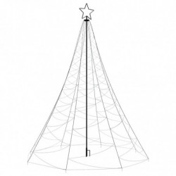LED-Weihnachtsbaum mit Metallpfosten 500 LEDs Warmweiß 3 m