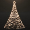 LED-Weihnachtsbaum mit Metallstange 1400 LEDs Warmweiß 5 m