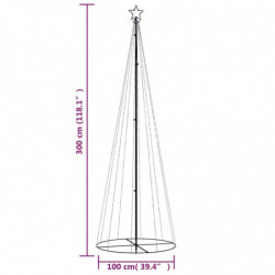 LED-Weihnachtsbaum Kegelform Blau 310 LEDs 100x300 cm