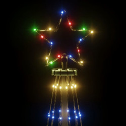 Weihnachtsbaum mit Erdnägeln Mehrfarbig 732 LEDs 500 cm