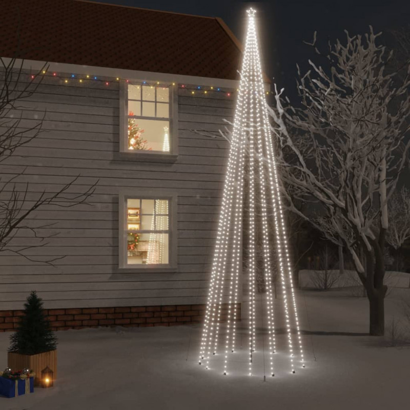 LED-Weihnachtsbaum mit Erdnägeln Kaltweiß 1134 LEDs 800 cm