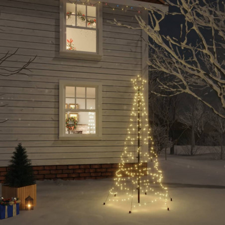 LED-Weihnachtsbaum mit Erdnägeln Warmweiß 200 LEDs 180 cm