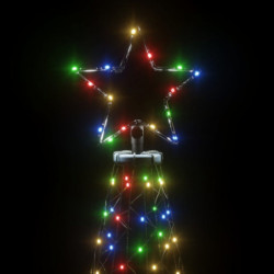 LED-Weihnachtsbaum mit Erdnägeln Mehrfarbig 200 LEDs 180 cm