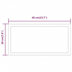 LED-Badspiegel 40x20 cm