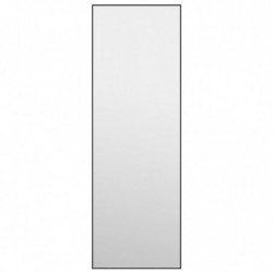 Türspiegel Schwarz 40x100 cm Glas und Aluminium