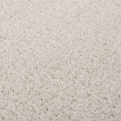 Teppich Shaggy Hochflor Creme 140x200 cm