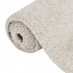 Teppich Shaggy Hochflor Creme 140x200 cm