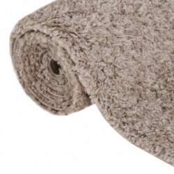 Teppich Shaggy Hochflor Beige 160x230 cm