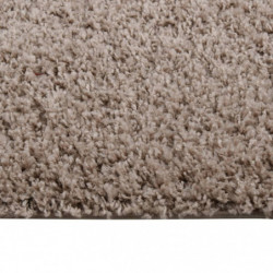 Teppich Shaggy Hochflor Beige 160x230 cm