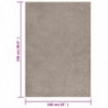 Teppich Shaggy Hochflor Beige 160x230 cm