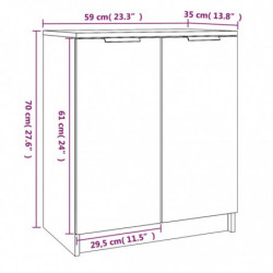 Schuhschrank Weiß 59x35x70 cm Holzwerkstoff