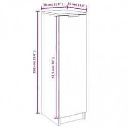 Schuhschrank Sonoma-Eiche 30x35x100 cm Holzwerkstoff