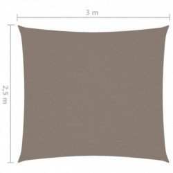 Sonnensegel Oxford-Gewebe Rechteckig 2,5x3 m Taupe